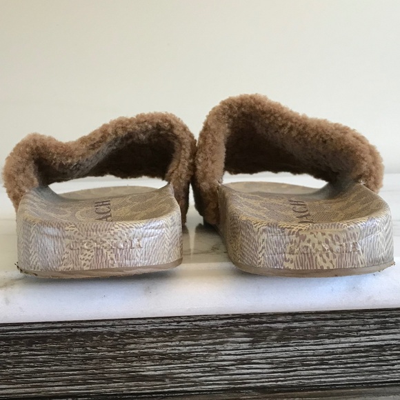 COACH MENS TAN SHERLING SLIDE SANDAL - Picture 9 of 14